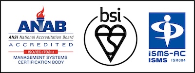 ISMS認証ロゴ（ANAB+BSI+ISMS-AC）